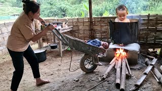 FULL VIDEO Harvesting vegetables ginger green onions beans to sell and taking care of my son [upl. by Elleivap]