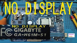 GIGABYTE GA H61M S1 NO DISPLAY PROBLEM SOLVED [upl. by Alletniuq]