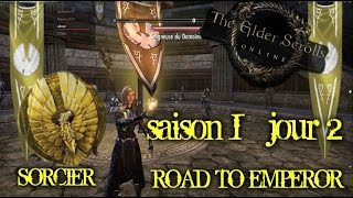 TESO  campagne pvp sorcier  saison 1 jour 2  toujours 18eme [upl. by Adniram]