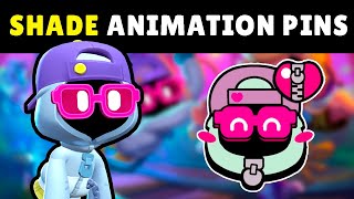 ALL New Brawler Shade Pins Animations BrawlStars Shade [upl. by Nosimaj]