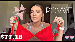 ROMWE BIKINI TRY ON HAULREVIEW  links in description [upl. by Eiramllij]