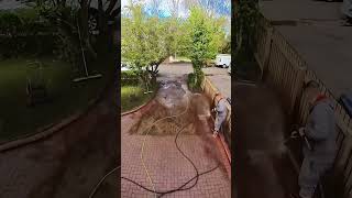 Years of dirt and moss gone 😁 powerwashing fyp exteriorcleaning satisfyingvideo satisfying [upl. by Griffin158]