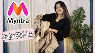 Myntra Haul  Winter wear Collection Under 500 Rs  Super Style Tips [upl. by Nashner]