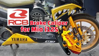 RCB Brake Caliper for Yamaha Mio i125  Unboxing and Installed 2023 [upl. by Finnigan]