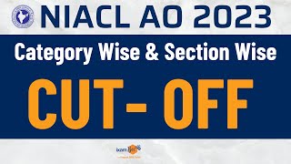 NIACL AO Prelims 2023  NIACL AO Category Wise amp Section Wise Cut Off  By Tushar Sir [upl. by Hedwiga]