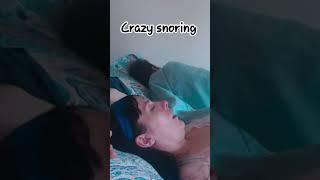 Crazy snoring snoring snoringasmr sleepapnea openmouthsounds crazy shortsfeed funny [upl. by Ogu892]