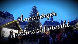 Impressionen vom Annaberger Weihnachtsmarkt in Annaberg mit Blick von der St Annenkirche [upl. by Ojyllek]