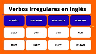 125 Verbos Irregulares en Inglés  Pronunciación y Significado [upl. by Edison]