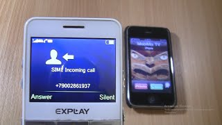 Explay BM55 white Iphone 3Gs double Incoming Call [upl. by Akselav449]