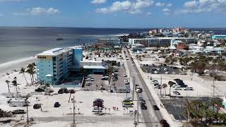 Naples Drone captures a slow flight on Fort Myers Beach down Estero Blvd over Margaritaville [upl. by Ayiotal]