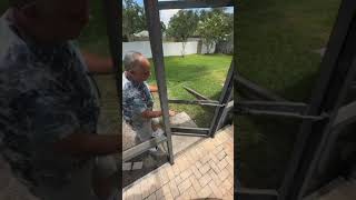 How to Adjust a Screen Door Closer ScreenDoorCloser DoorCloserAdjustment AdjustingDoorCloser [upl. by Kanya]