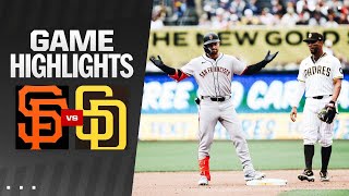 Giants vs Padres Game Highlights 33024  MLB Highlights [upl. by Atat]