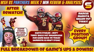 🚨JD Injury Update Mariota BALLED OUT FOWLER amp SAINRISTIL DOMINATE WSH Win Over Panthers Analysis [upl. by Aenal]