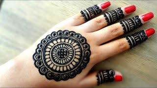 Mehndi Pattern With Leaves Mehndi Design  Step by Step Tutorial [upl. by Alle]