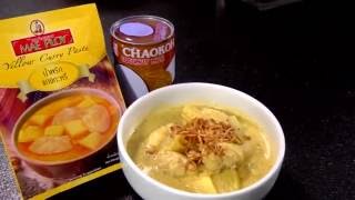 Chicken Yellow Curry  Thai Food Recipe by Mae Ploy Chinese Sub [upl. by Lael735]