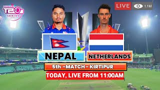 🔴Live NEP vs NED  5th Match T20I Tri Series 2024  NEPAL vs NETHERLANDS Live Cricket Match [upl. by Alphard318]