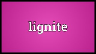 Lignite Meaning [upl. by Cofsky962]