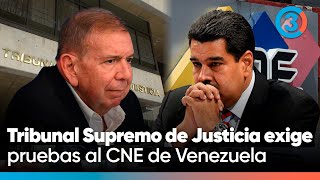 El Tribunal Supremo de Justicia impone plazo al Consejo Nacional Electoral de Venezuela [upl. by Ahsonek]