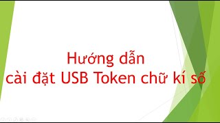 hướng dẫn cài đặt USB token chữ kí số [upl. by Gerk]