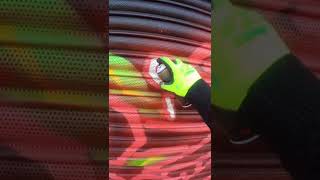 Knuckles POV Street Art Painted Across A Shop Shutter  Fat Cap Sprays [upl. by Suravat]