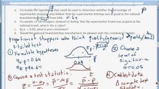 Hypothesis testing  one proportion  practice problem [upl. by Culberson]