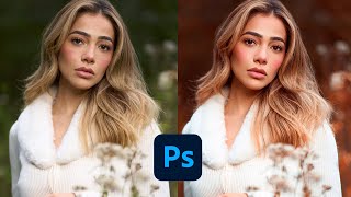 Photoshop 2023 Full Portrait Tutorial Skin Retouching amp Color Grading 19 [upl. by Hewart575]