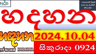 Hadahana Lottery Results Today202410040924 Check the Latest Winning Number Nowquotlottery [upl. by Idid]