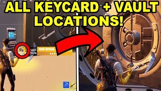 ALL KeyCards  Vault Locations  Fortnite Chapter 2 Season 2 [upl. by Ahsiken]