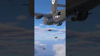 A B24 Liberator lets its bombs fly over Europe A strong longrange heavy bomber [upl. by Dercy558]