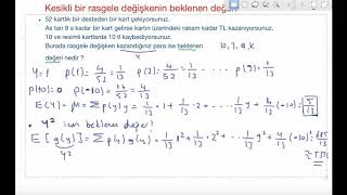 17 Olasılık  Kesikli bir rasgele değişkenin beklenen değeri örnekler [upl. by Hillman73]