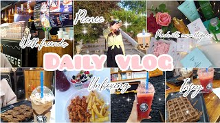 daily vlog🌸 unboxing  produits cosmétiques picnic day 🧺🧋 [upl. by Llenaej935]