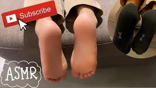 ASMR⚡️Gentle feet touching with and without socks LOFI [upl. by Vocaay]