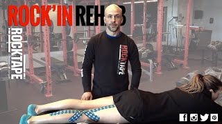 Rocktape  Rockin Rehab  Hyper Extension Taping or Posterior Knee Pain [upl. by Santana168]