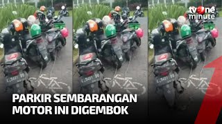 Sejumlah Motor Terparkir Sembarangan Digembok di Area PTC Surabaya  tvOne Minute [upl. by Brey884]