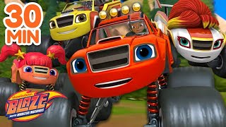 Blaze Family Uses Blazing Speed 🚗  30 Minute Compilation  Blaze and the Monster Machines [upl. by Folberth]