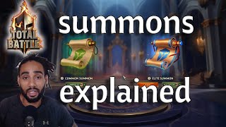 Total Battle  Summons Explained  Level Up Your Captains with Fragments and Immortal Essence [upl. by Bride975]