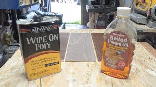 원목가구 마감제 비교  7  compare wood finishes wipe on poly vs boiled linseed oil vs shellac vs auro129 [upl. by Rigdon]