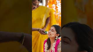 Diya aswin haldi function 🧡💛 song diyakrishna youtubeshorts shortfeed shorts haldiceremony [upl. by Edora]