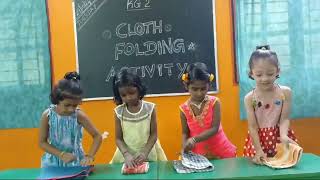 PallikaranaiKg2OctoberHD  Cloth folding Activity [upl. by Hogen]