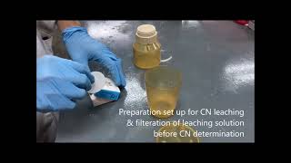 VIDEO 2 CYANIDE LEACHING EXPERIMENT OF GOLD ORE SPL [upl. by Arabeila]