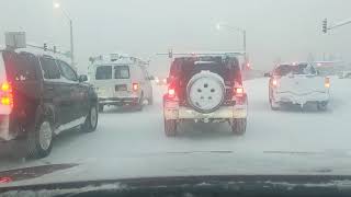 Fairbanks snow storm driving 2020 [upl. by Filahk]