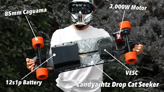 How to Build a DIY Electric Skateboard 15lb Landyachtz College Campus Commuter [upl. by Gnah]