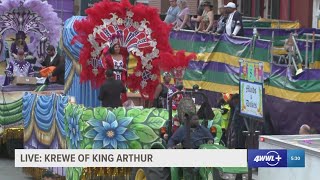 Maids amp Dukes float in Krewe of King Arthur parade [upl. by Mureil]