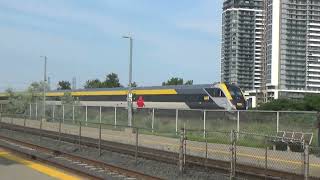 VIA Rail Siemens train at Pickering station [upl. by Meyer]