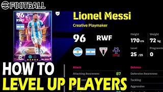 How to Level Up Players in eFootball 2025 [upl. by Eenafit269]