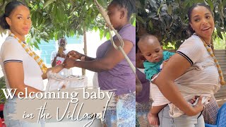 Baby welcoming in Ghana  Donating and river swimming  ROCHELLE VLOGS [upl. by Lazaruk]