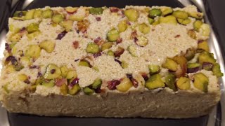 Tahini Halwa Recipe  حلاوة طحينية  How to Make Tahini Halva At Home  Recipes by Saba Rizwan [upl. by Ayoted929]