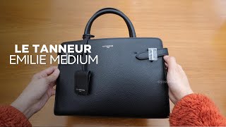 Unboxing túi Le Tanneur Emilie size Medium 🖤 Màu đen cổ điển [upl. by Adlai]