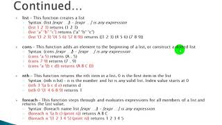 AutoLISP List Functions  Part 2 [upl. by Gratiana]