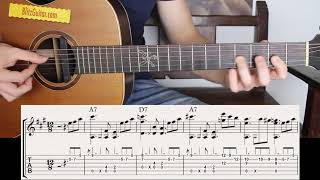 The Easiest Blues on Acoustic Guitar  Beginner Friendly [upl. by Ecnatsnok]